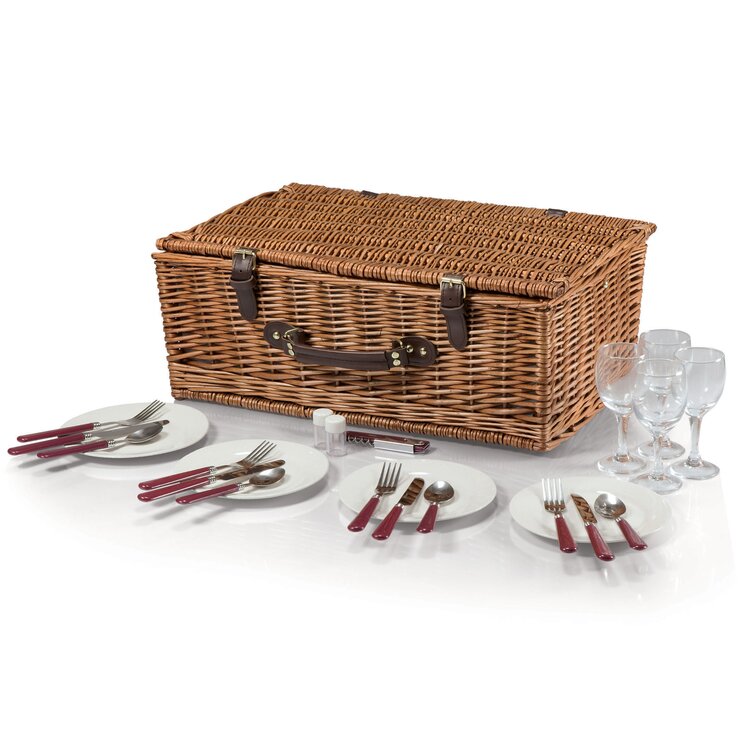 Highland Dunes Newbury Picnic Basket Set & Reviews - Wayfair Canada